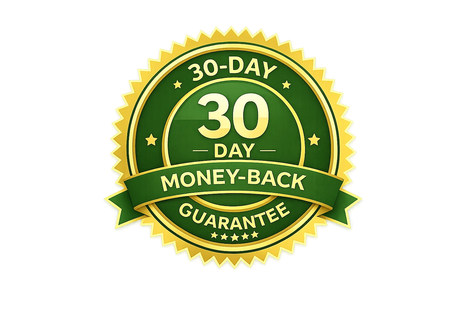 30 day money-back guarantee